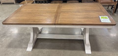 Liberty Farmhouse Reimagined Trestle Table | Sherman's Clearance pertaining to Investigating the Beauty and Functionality of the Liberty Furniture Farmhouse Trestle Table